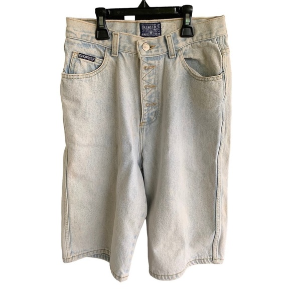 Vintage Light Wash Denim Blue Jean Shorts High Rise Women’s Size 7 Palmetto’s - Picture 1 of 5